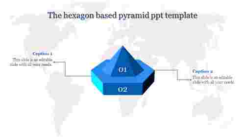 pyramid ppt template-The hexagon based pyramid ppt template-2-Blue